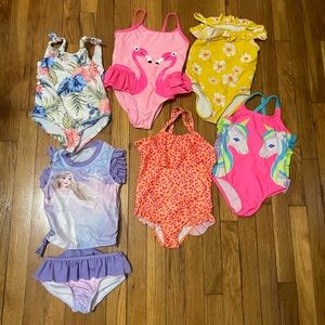 6 pk toddler girl swimsuits